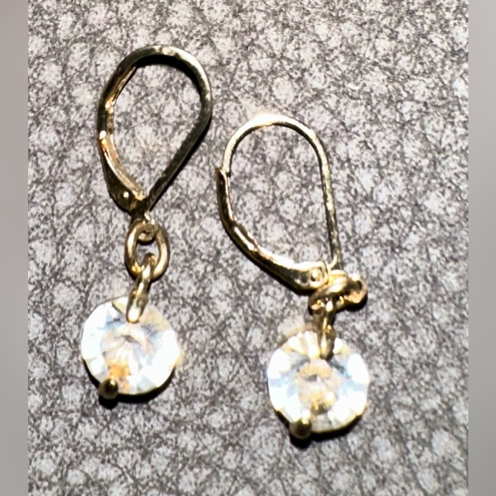 Fashion Jewelry Gold-Tone Crystal Drop Earrings